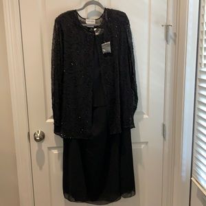 3 Piece black skirt evening wear